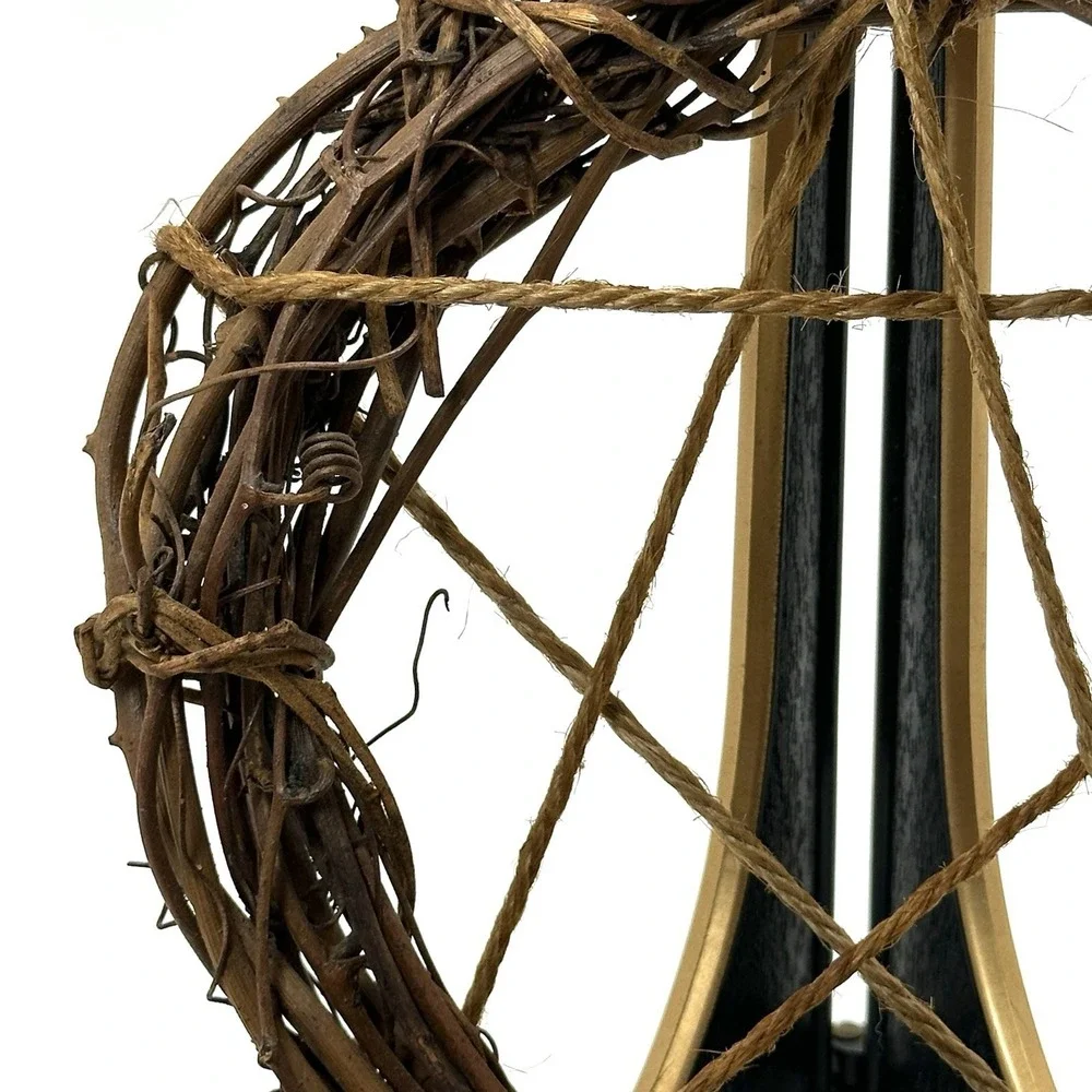 Rustic‎ Grapevine Pentagram Wreath 7